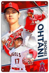 雑貨【大谷翔平 】MLB ロサンゼルス・ドジャース プロ野球選手 写真 メタル ポスター ブリキ 看板 ブリキ看板 サビ風なし -4