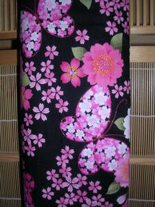 *A-037* postage included! fencing stick sack ( Sakura * butterfly W- black ) shoulder belt attaching!