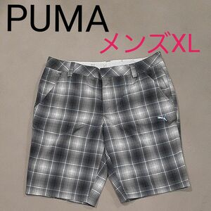 【超美品】PUMA　プーマ ショートパンツ ハーフパンツ ショート パンツ チェック柄 春夏 ゴルフ 打ちっぱなし