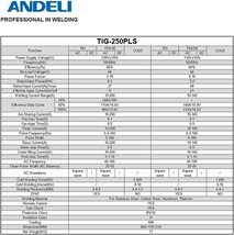 【新品】ANDELI アルミ溶接機 TIG-250PLS 100V/200V兼用 アルミニウム/ステンレス/炭素鋼など多機能 AC DC Cold 溶接トーチ付き_画像5