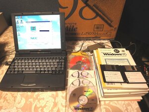 NEC Aile PC-9821Ls150/S14 MMX Pentium150MHz/12.1SVGA/48MB/1.4GB/CD/FDD（機械式）/Win95リカバリ一式付属/Win98インストール 清掃済