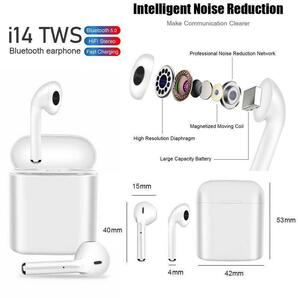 ワイヤレスイヤフォン i14 TWS AirPods型 Bluetooth5.0 充電ケース付き アップル Apple iPhone wifi スマホ イヤフォン 01白の画像5
