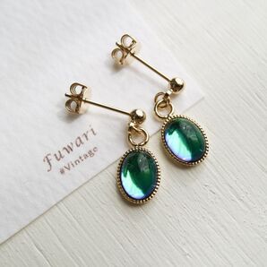 チェコヴィンテージバミューダブルーピアス /ミナペルホネン北欧暮らしの道具店 アトリエナルセ