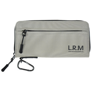 ☆ ライトグレー ☆ L.R.M ナイロン隠しジップロング財布 lrm 財布 CMK23-0963 長財布 さいふ ロングウォレット ラウンドファスナー