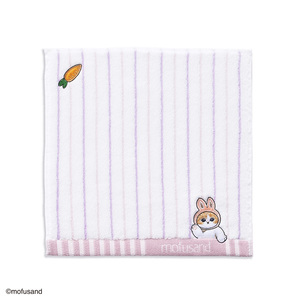 * mofusand/ stripe purple * character towel handkerchie towel handkerchie character Mini towel gauze pie ru handkerchie towel 