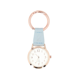 * blue * 5 atmospheric pressure waterproof watch rejina pocket watch lady's clock bag charm key chain key ring analogue clock rejina waterproof 