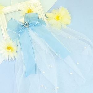 * light blue * ribbon attaching hair clip type chu-ru head dress chu-ru head dress hair clip type hair ornament hair accessory Tiara 