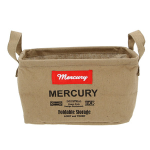 ☆ サンドベージュ マーキュリー 雑貨 通販 収納ボックス 布 キャンバス おしゃれ キャンバスバケツ 四角 角型 MERCURY レクタングルボッ