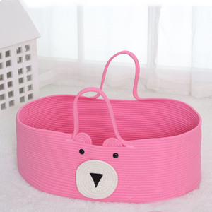 * розовый × медведь * baby корзина babysrt23 Koo вентилятор корзина baby детская люлька baby корзина корзина . корзина трос плетеный