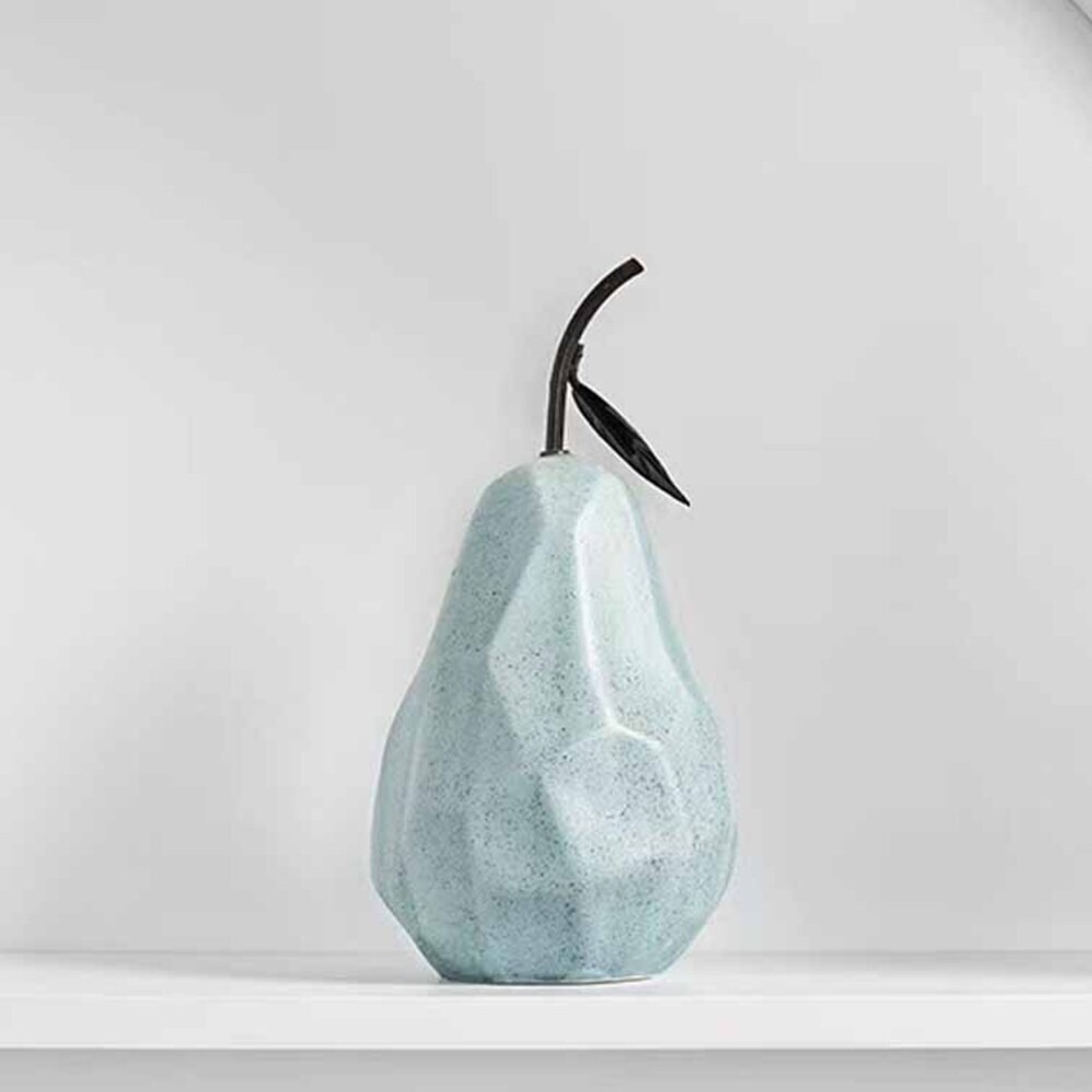 ☆ B Bleu x Poire ☆ Objet Produits Scandinaves Intérieur mmobj118a Objet Figurine Moderne Élégant Fruit Poterie Objet Intérieur, œuvres faites à la main, intérieur, marchandises diverses, ornement, objet