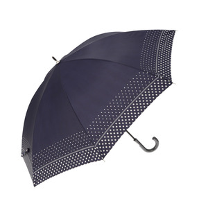 BACKYARD FAMILY (バックヤードファミリー) 晴雨兼用 手開き式長傘 (Wドットプリントネイビー50cm) BF024212-1A-2E
