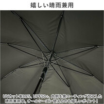 ☆ ネイビー ☆ ブラックコーティング晴雨兼用傘 65cm 晴雨兼用傘 長傘 65cm メンズ 大きい 雨傘 日傘_画像6