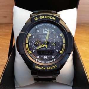 良品【グラビティマスター】G-SHOCK「GW-3500B」CASIO　スカイコックピット　マルチバンド６　タフソーラー　アナデジ　Gショック　カシオ