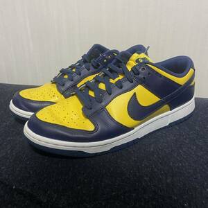 27cm NIKE DUNK LOW RETRO Michigan ナイキ ダンク ロー midnight navy yellow maize ミシガン