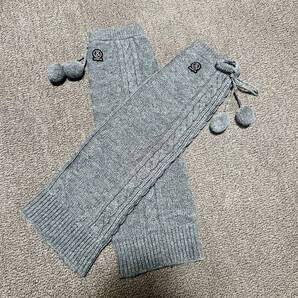 ●and per se アンドパースィ●ゴルフウエア レッグウォーマー●グレー ニット ポンポン付き●返品不可