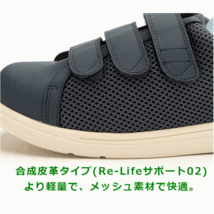 【平日15時まで即日出荷】Re-Lifeメッシュ01 3E(7502)【装具対応 ギプス シューズ 靴 術後 ケガ 骨折 足関節装具 外反母趾 スニーカー】_画像7