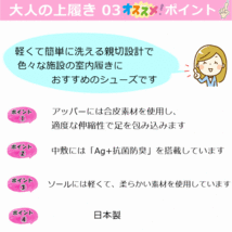 【平日15時まで即日出荷】ムーンスター 大人の上履き 合皮タイプ 03 スリッポンタイプ【靴 リハビリ ムーンスター】_画像2