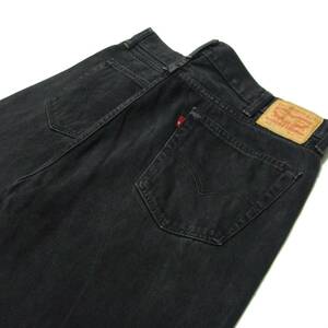 ■14oz デニム ^ ^ 黒 リーバイス505 ■W[42 inch] 実寸102cm L77cm [ 股 裾に擦れ無し ] アメリカ ブラックデニム USA古着 N3 送料520