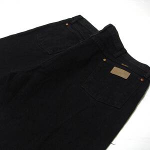 ■黒 ラングラー/Wrangler 13MWZ 厚めブラックデニム ■W[42 inch] 実寸106cm L76cm [股 裾に擦れ無し] アメリカ USA古着 N3 送料520■