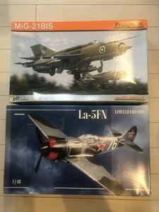 1/48 MIG-21BISとLa-5FN セットで 未組立 