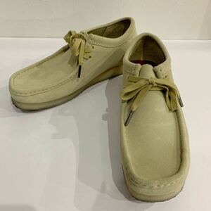 【極美品】クラークス Wallabee ワラビー ブーツ シューズ スエード 本革 レザー メンズ 25cm 40 7 1/2 ベージュ Clarks ORIGINALS 