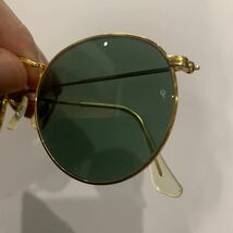 美品 B&L RAY-BANボシュロムレイバン RoundMetalラウンドメタル GOLD ゴールド VINTAGEヴィンテージ USA製サングラス 丸メガネ_画像7