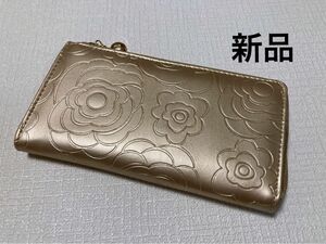【新品】L字ファスナー 合皮 レディース 財布 シャンパンゴールド系