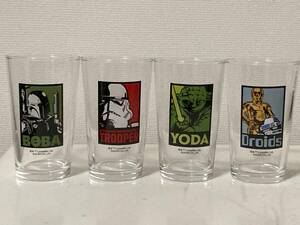 サンアート スターウォーズ グラス 中 ４個セット STAR WARS ディズニー 未使用品