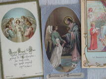 フランスアンティーク ホーリーカード 21枚 マリア 聖母 初聖体少女 聖書 聖画 キリスト 教会 蚤の市 紙もの paris_画像6