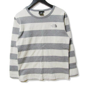 THE NORTH FACE ノースフェイス 長袖Tシャツ NT81735 HEAVY COTTON BORDER CREW ボーダー グレー/ホワイト M 27105274