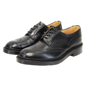 未使用 Tricker's トリッカーズ UK7.5 カントリーシューズ 5633/67 BOURTON ボックスカーフ バートン ブラック 黒 24002758