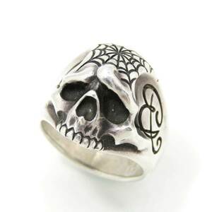 RAT RACE ラットレース リング Cry Baby Skull Ring クライベイビー スカル スパイダーウェブカスタム SV925 25.5号 28007232