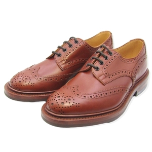 未使用 Tricker's トリッカーズ UK8 カントリーシューズ 5633/39 BOURTON ウィングチップ 外羽根 マロンアンティーク 35003036