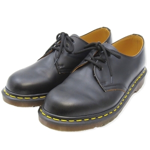 美品 Dr.Martens ドクターマーチン UK7 3ホールシューズ 1461 UK製 プレーントゥ スムースレザー 英国製 ブラック 黒 35003044