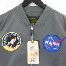 未使用 ALPHA アルファ L-2B NASA ジャケット MJL47020C1 ガンメタル フライトジャケット グレー XL 71008916_画像3