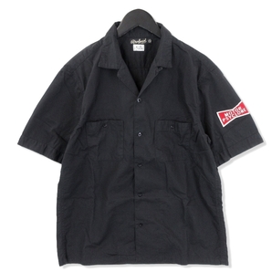 FREEWHEELERS UNION SPECIAL OVERALLS フリーホイーラーズ 半袖オープンカラーシャツ 開襟シャツ ブラック 黒 17 20018444の画像1