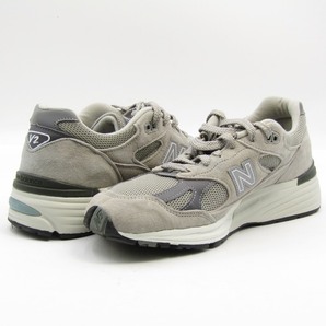 美品 New Balance ニューバランス UK8 U991GL2 UK製 英国製 ランニングシューズ スエード GRAY 22000393の画像2