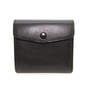 美品 sinleathers シンレザーズ 二つ折り財布 ミネルバボックス tasca タスカ 日本製 コンパクト財布 ブラック 黒 28007326