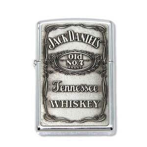 未使用 ZIPPO ジッポー JACK DANIEL'S 250JD 427 1998年製 ジャックダニエル ピューターエンブレム メタル貼り 28007297