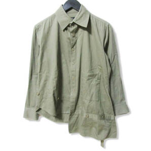 Y's ワイズ ミリタリーシャツジャケット YX-B13-037 ヨウジヤマモト 日本製 オリーブ 1 27105452の画像2