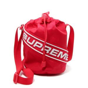 美品 Supreme シュプリーム スモールシンチポーチ 2023AW Small Cinch Pouch ショルダーバッグ FW23B14 巾着 レッド 28007380