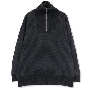 未使用 Porter Classic ポータークラシック ビートニック 剣道 ニット ハーフジップ PC-030-2453 KENDO KNIT HALF ZIP 黒 M 71009060