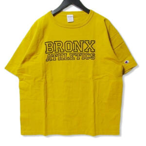 Champion チャンピオン 半袖Tシャツ T1011 カレッジ プリント USA製 イエロー XL 27105530