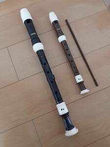  фlto recorder soprano recorder 2 pcs set case & manual attaching postage 510 jpy!