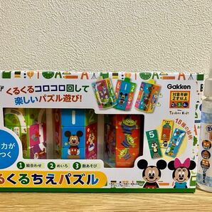 学研Disneyくるくるちえパズル＋おもちゃピカット（おもちゃ用除菌洗浄スプレー）セット