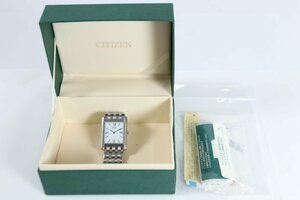 CITIZEN シチズン Eco-Drive エコドライブ G820-T001670 ステレット ソーラー スクエア メンズ 腕時計 ケース付き 1292-TE