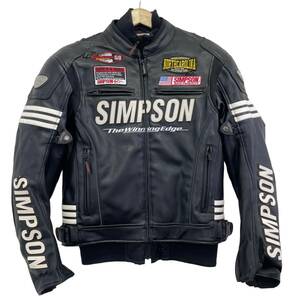 【即決】 SIMPSON シンプソン SJ-7133 PUレザージャケット 黒系 ブラック系 Lサイズ 6909-100