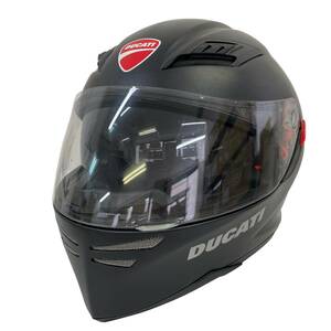 【美品】 Ducati ドゥカティ Skyline Helmet Solid Dark Rider 13 AGV フルフェイスヘルメット 黒系 ブラック系 XL(61-62cm) 7227-100