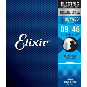 Elixir エリクサー エレキギター弦 POLYWEB Custom Light .009-.046#12025 【国内正規品】