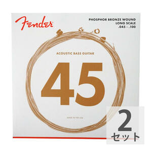 フェンダー Fender 8060 Acoustic Bass Strings Phosphor Bronze 45-100 アコースティックベース弦×2セット